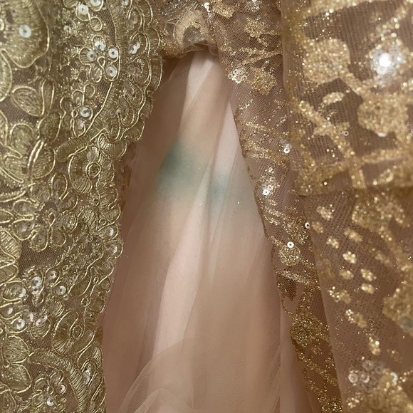 Quinceara Dress worn for pics and party Size 3/4 with small blue stain - Picture 6 of 7